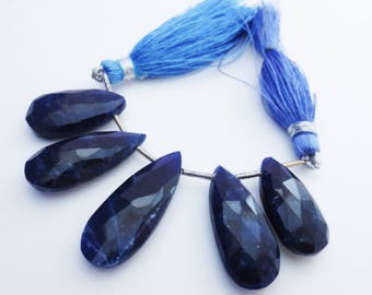 Sodalite Gemstone Briolettes Matched Pairs Qty 5