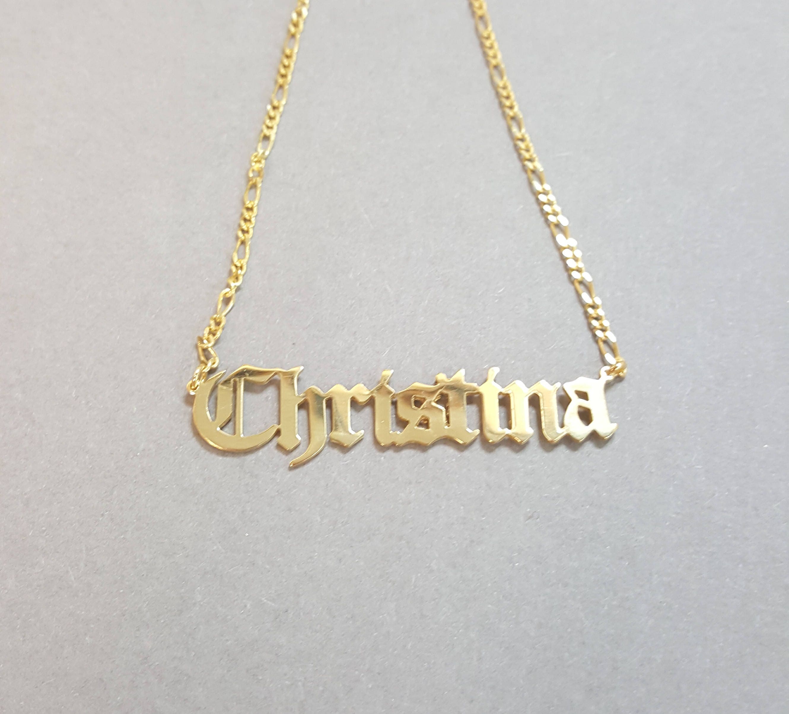 Custom Old England Necklaces Old English Name Necklace