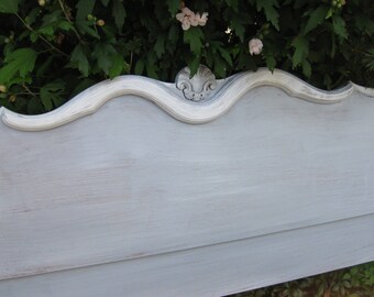 Headboard Full Size Bed Vintage French Provincial Poppy Cottage Painted Furniture Custom PAINT to ORDER