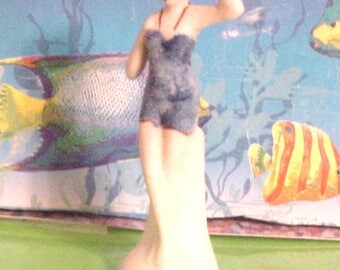 Standing Bisque Bathing Beauty Figurine