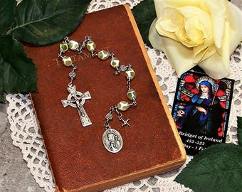 Unbreakable Catholic Chaplet of St. Bridget of Ireland - Patron Saint of Infants, Midwives, Ireland, Sailors and Poultry & Dairy Farmers