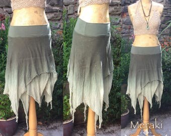 Forest Glade Floaty Pixie Fairy Skirt, Layer Skirt, Boho Skirt