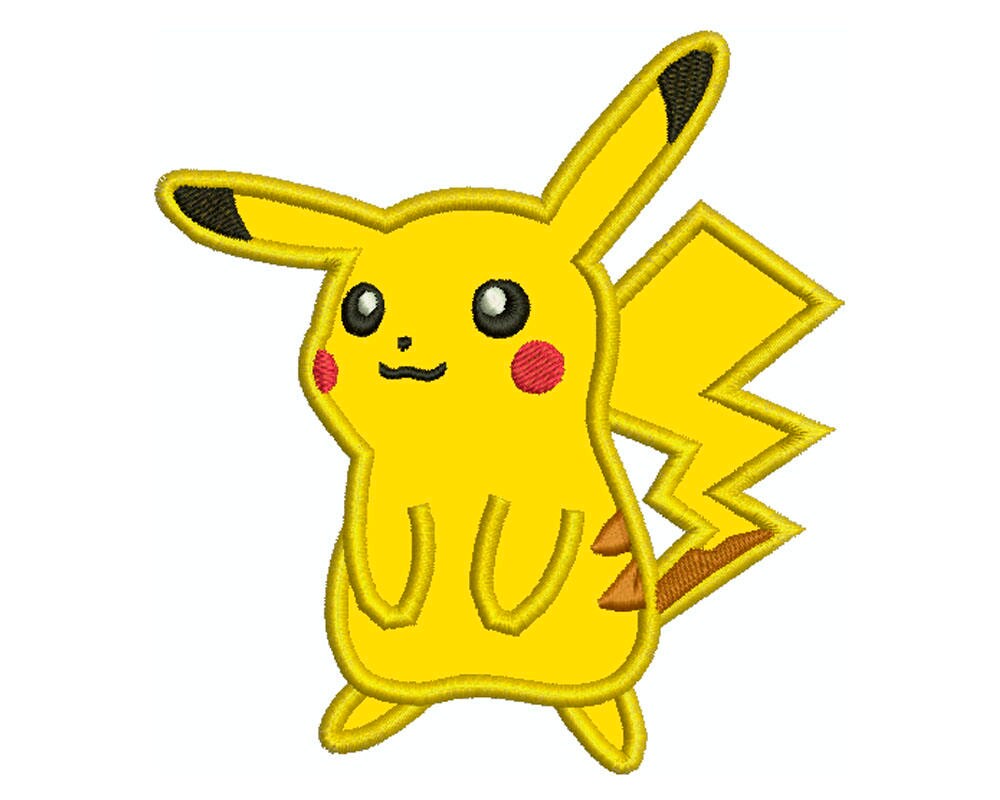 POKEMON Pikachu Machine Applique Embroidery Instant