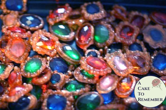 12 Assorted Shapes Edible Gems Sugar Gems Sugar Jewels