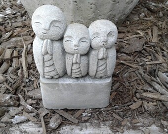 Jizo Monk Pot Feet or Risers - Set of Three