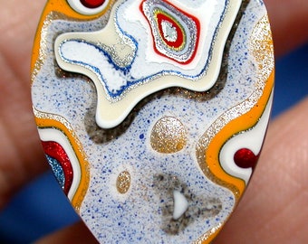 Wild Fordite Cabochon / Detroit Agate (suzybones) pendant,jewelry,ring
