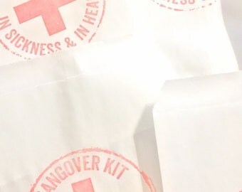 Hangover Kit - 10 Bachelorette Party Favor Bags - Hangover Kit Bags - Bachelorette Party Favors - Bachelorette Hangover Kit bags