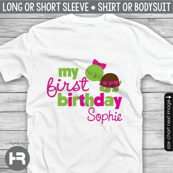 Turtle Birthday Shirt or Bodysuit Turtle 1st Birthday Shirt