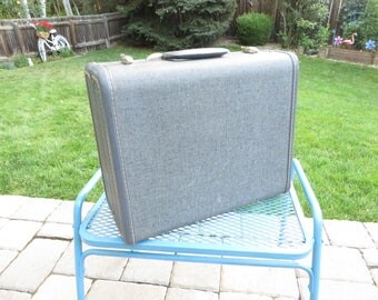 Vintage Samsonite Gray Tweed Small Suitcase - Samsonite Luggage Gray Tweed - Samsonite Travel Case