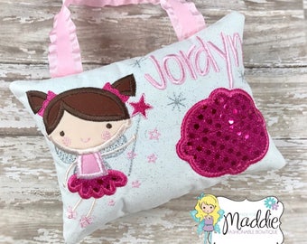Girls Tooth Fairy Pillow, Personalized, Embroidered, Princess Tooth Fairy Pillow, Keepsake Tooth Fairy Pillow, Girls Tooth Pillow,