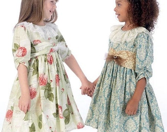 Children's/Girls' Dresses, Belt and Petticoat- McCall's 7075 - Sizes 2-5