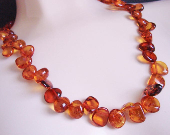 Vintage Baltic Honey Amber Bead Necklace / 44.3 Grams / Jewelry / Jewellery