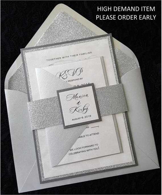 Metallic Wedding Invitations 8