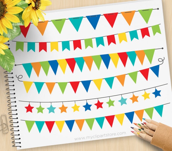 Download Primary Colored Bunting, Birthday Party, Banner Flags ...