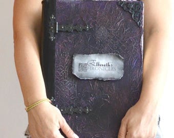 Personalized large journal large blank book spell book journal magic diary book of shadows sketchbook handmade journal 13.78" x 10.03"