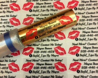 LipSense Labels- Reorder- Clear - Lipstick Stickers, Lipstick Labels, set of 100 per sheet
