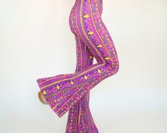 Boho stretchy bell bottoms-Hippie pant-Boho flare pant-Women leggings-Yoga pant-70's clothing-Festival Pant-XS-S-M-L-XL !!!!