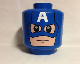Custom LEGO inspired "Captain America" costume head