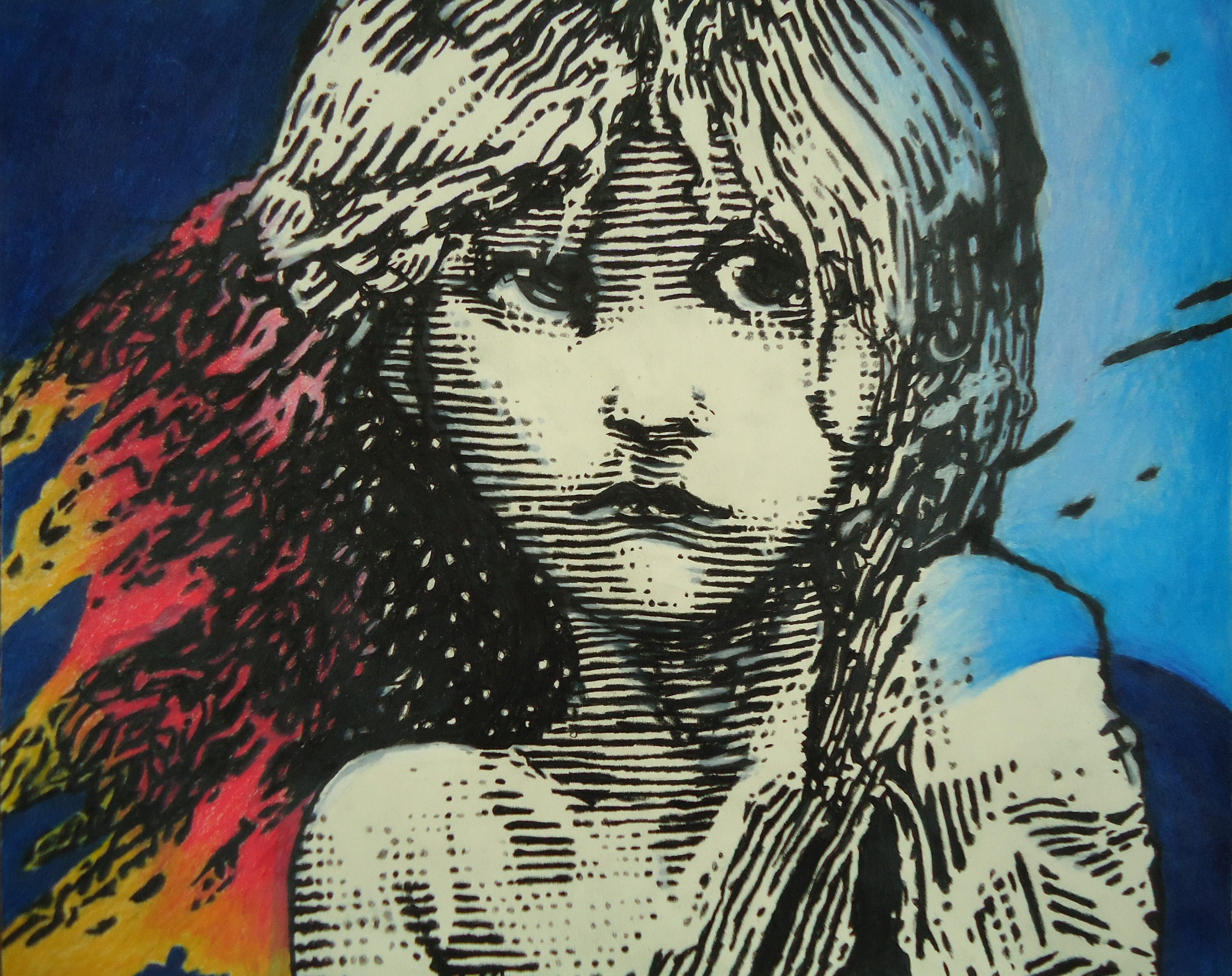 Les Miserables art Original drawing Les Miserables gift