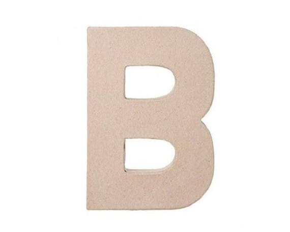 8 INCH Paper Mache Letter B - Cardboard Letters - Craft Supplies Il_570xn