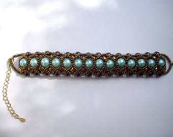 Bracelet turquoise seed beads