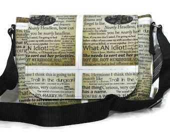 Harry Potter Fabric Bag - Philosophers Stone - Messenger Bag - Everyday bag - Harry Potter Gift - Book Bag - Geeky gift - Harry Potter Bag
