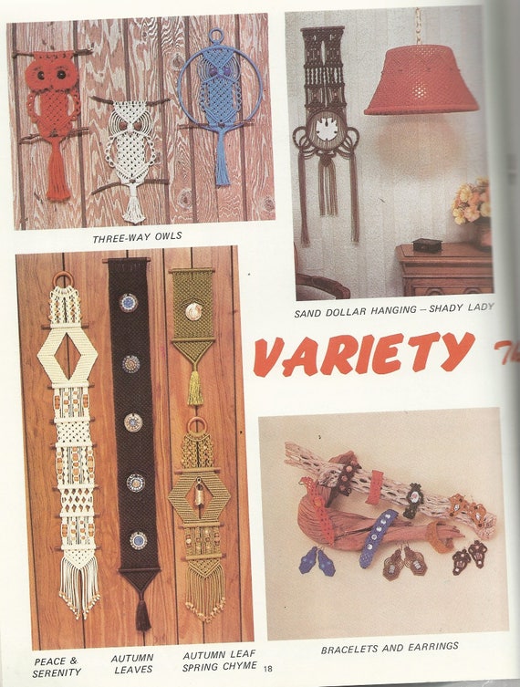 Macrame Patterns Booklet Instructions Jewelry Bell Pull Sold By Everypictellsastory