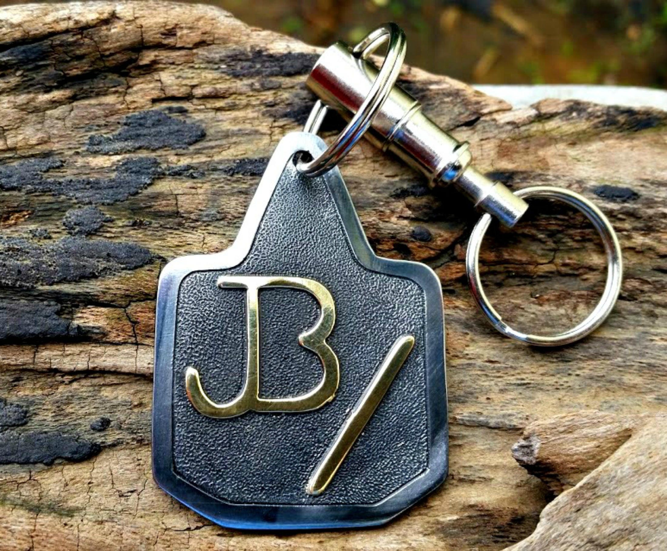 Cow Tag Keychain Cattle Brand Brand Key Chain Farm