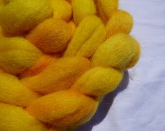 Hand Dyed Wool Roving (Top) - Exmoor Blueface, BFL & Wensleydale - 100g