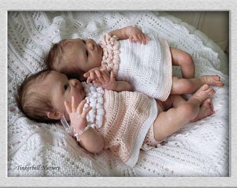 Twins - Olive and Natalie by Denise Pratt - Reborn Babies - Christmas