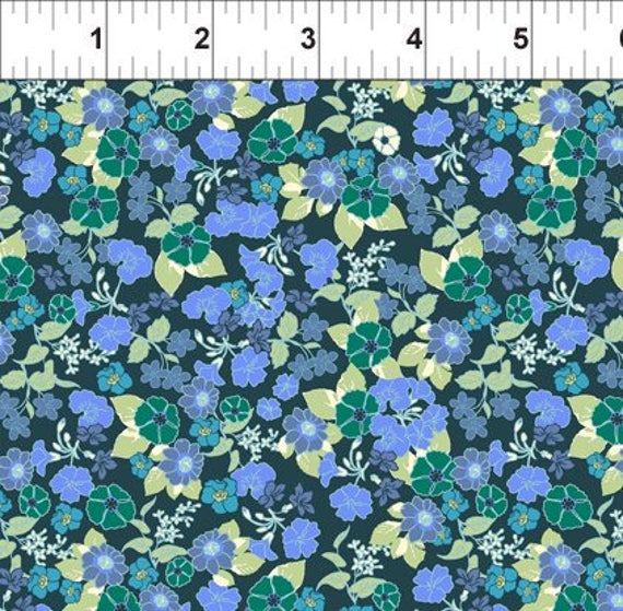Garden Delights By In the Beginning Fabric 1GSE2 Blue Mint