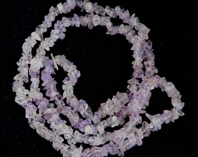 Purple Quartz Necklace | Lavender Beaded Quartz Chip Necklace