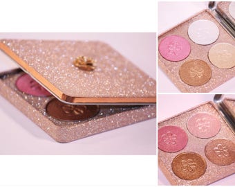 Highlighter, Blush, Bronzer Palette, Becca x Chrissy Teigen Dupe