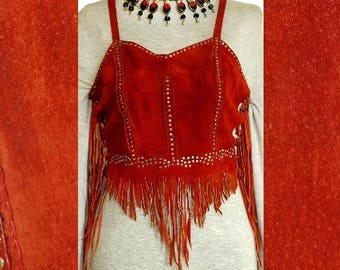 STRAPLESS RED WOODSTOCK SUEDE