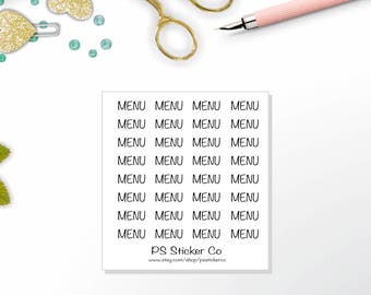 Planner Stickers - Meal Planning - Meal Stickers - Menu - Happy Planner Sticker - Erin Condren Sticker - Travelers Notebook