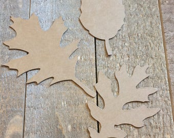 Leaves For Scrapbooking or Cardmaking / Leaf Die Cut / Fall Leaves / Pick Your Color / 5 Sets