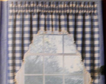 Simplicity 7256 Design your own curtains pattern - cafe curtains, valance and tie backs, swags, festoons and drapes Uncut