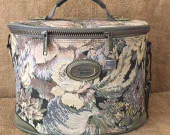 Vintage Tapestry American Tourister Train Case