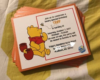Winnie the Pooh Birthday Invitation | Winnie the Pooh | Pooh Birthday Invitation | Honey Bee Party