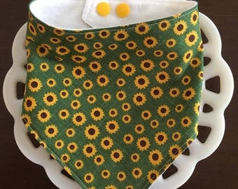 Sunflower Baby Bandana Bib