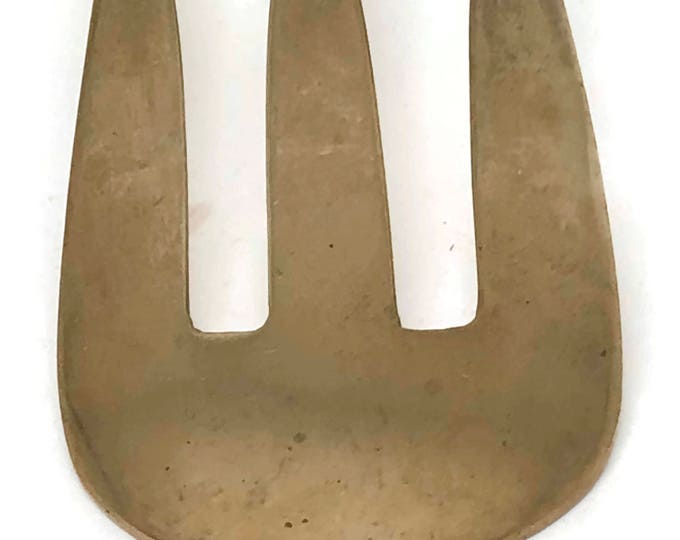Vintage Star of Siam Brass Serving Spoon & Fork / Beautiful Salad Serving Set / Boho Decor Elegant Design