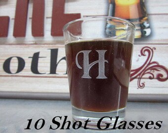 The Father Of The Bride Shot Glass, Father Of The Bride Glass, Bride's Father Gift, Mens Gift, Mens Glass, Gift for Groom, 10 Shot Glasses