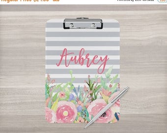 SALE - Personalized Clipboard - Monogram Clipboard - Floral Clipboard - Nurse Clipboard - Teacher Gift - Coach Clipboard - Double Sided Clip