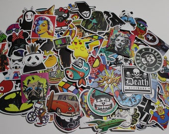100 - Random Matte Cool Vinyl Sticker Decal Pack| Skateboard Stickers| Laptop Stickers| Car Stickers| Sticker Pack| Bike Stickers