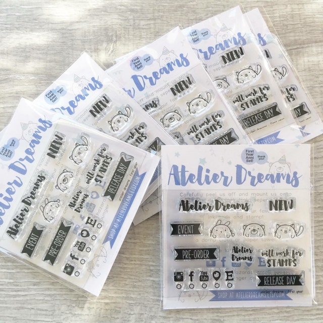 Cute Hand Drawn Photopolymer Clear Planner Stamps by AtelierDreams