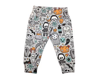 Halloween Leggings - Kids Leggings - Girls Leggings - Boys Leggings - Halloween Pants - Baby Leggings - Babys First Halloween Outfit - Bat
