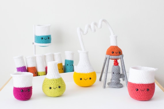 PATTERN ONLY: Crochet Chemistry Set Amigurumi Chemistry Set