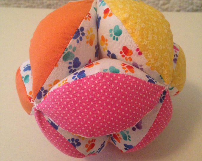 Baby's First Easter Gift Montessori Puzzle Ball. Colorful Geometric Clutch Ball. Sensory Learning Toy. Soft and Safe for indoor Play
