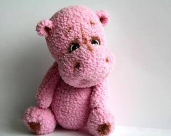 pink stuffed hippo