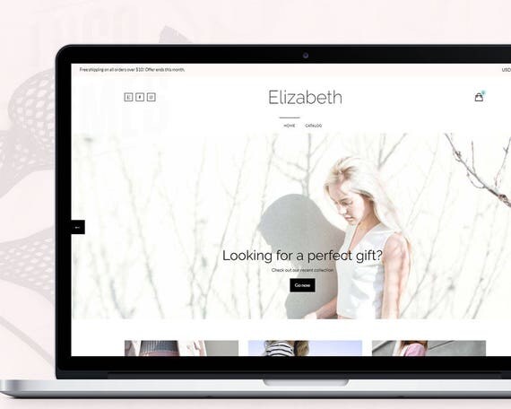 Clean Shopify Theme Elizabeth Shop Theme E Commerce Website Design Shopify Template Shipping Policy Template Shopify